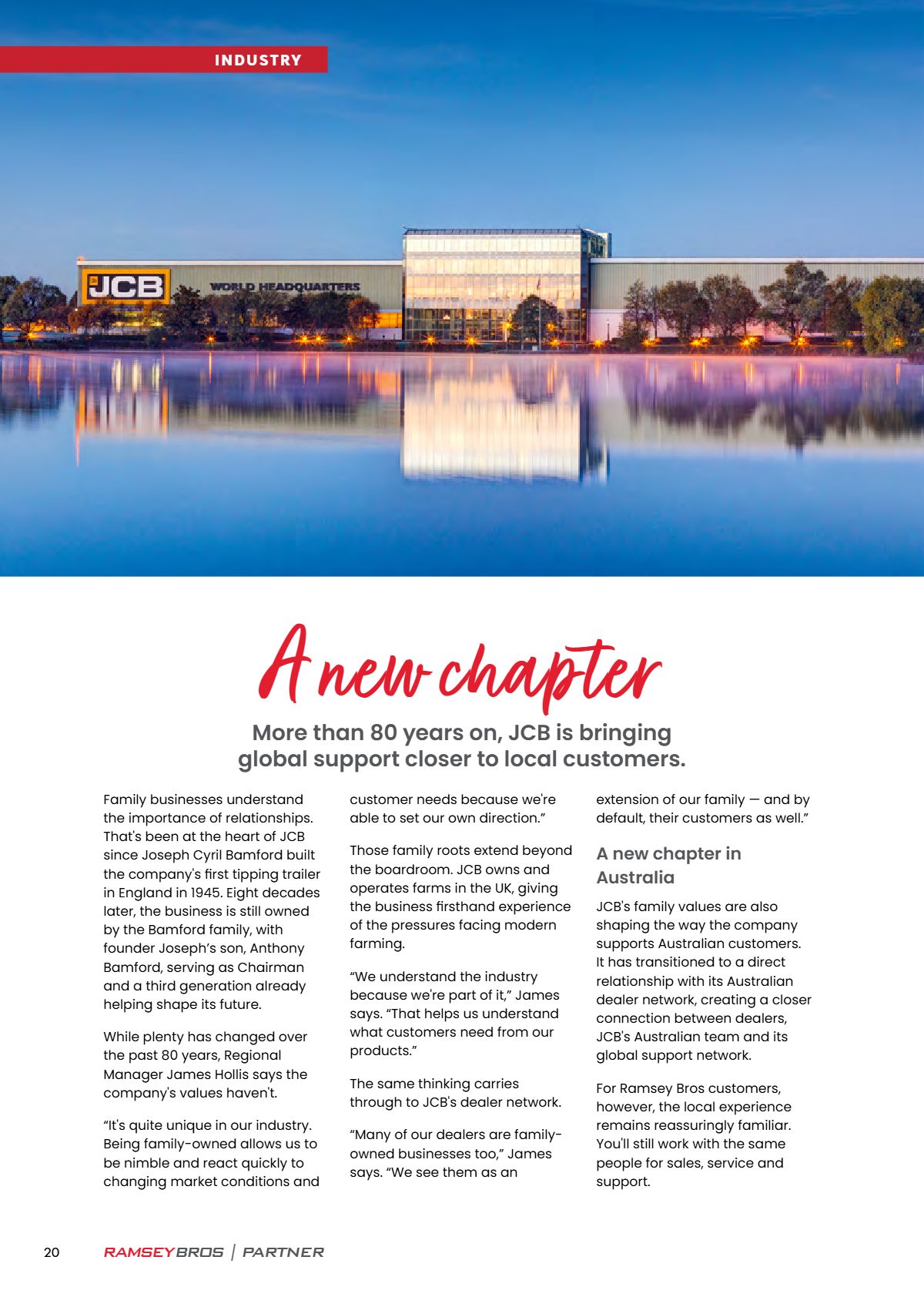Page 22 of the Ramsey Bros Partner magazine, August 2026