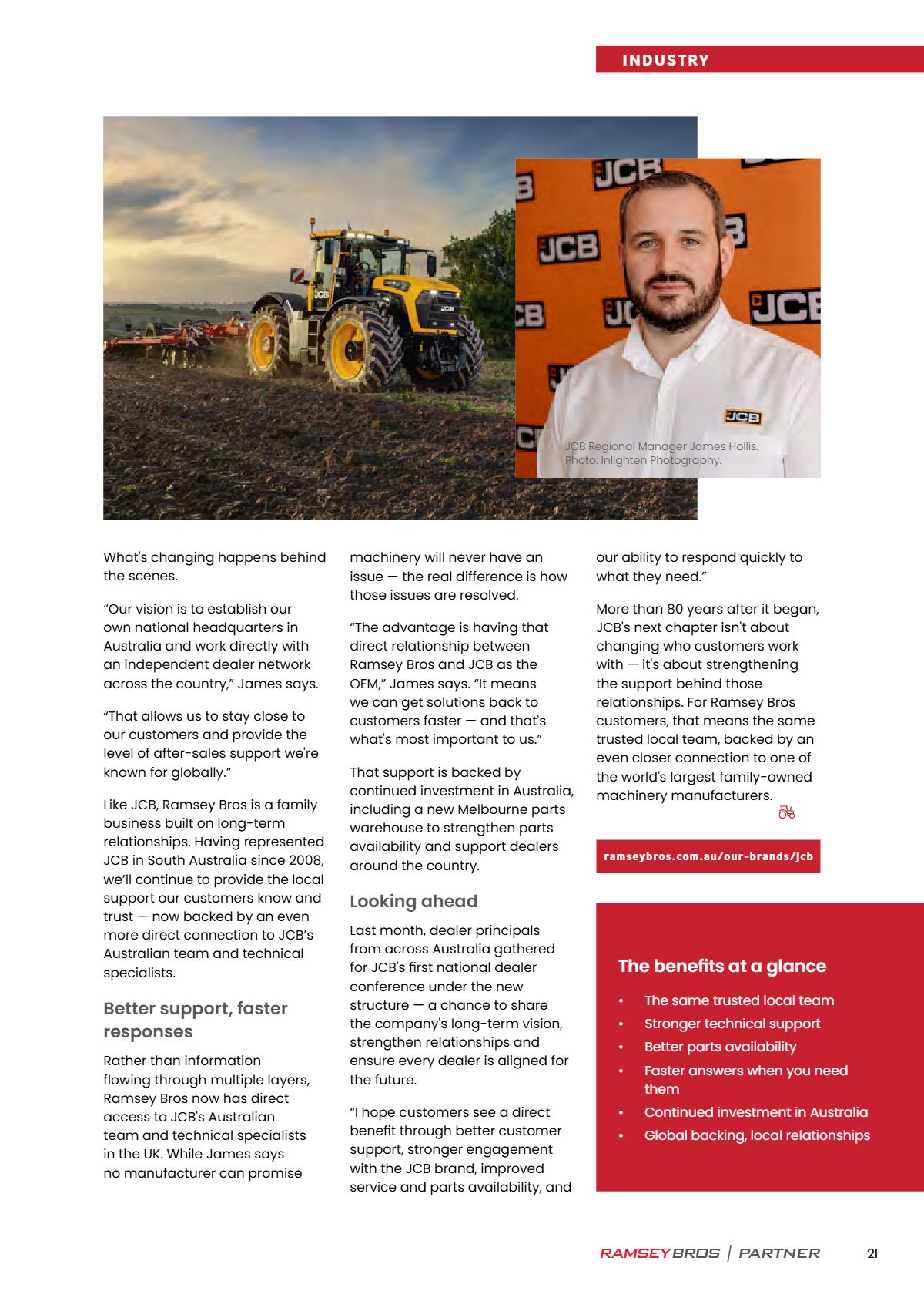 Page 23 of the Ramsey Bros Partner magazine, August 2026
