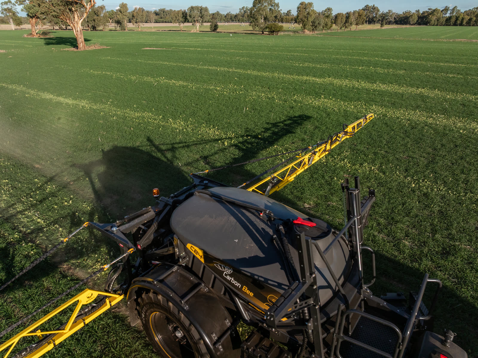 Stoll CB4 from above, working a green paddock