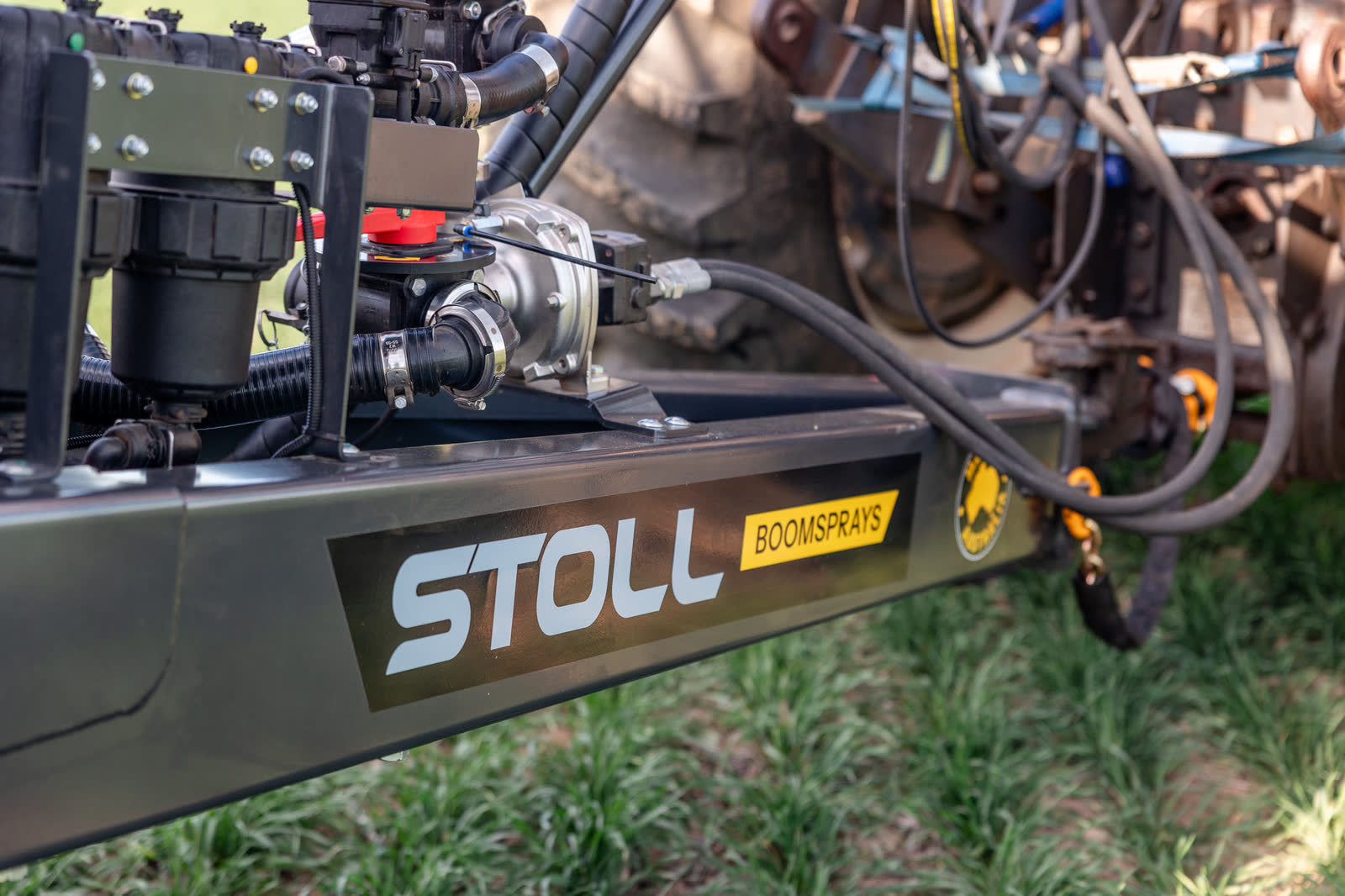 Stoll Boomsprays drawbar and plumbing detail