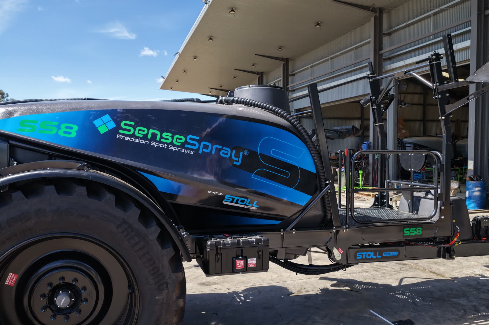 A Stoll SS8 outside the workshop at Wagga Wagga
